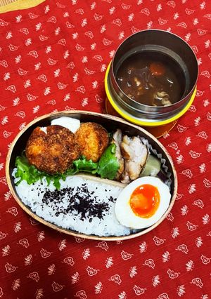 12/2 魚メンチカツと豚汁弁当-レシピのメイン写真