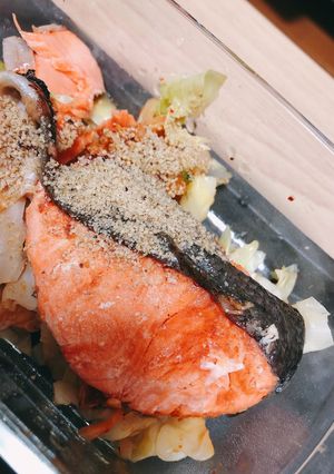 鮭とキムチの炒め物-レシピのメイン写真