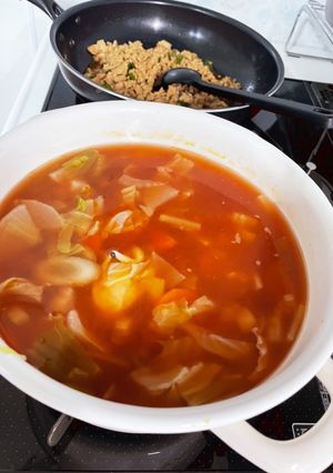 セロリ　牡蠣　ミネストローネ？　スープ-レシピのメイン写真