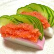 蒲鉾の蛇腹きゅうり・たらこのっけ