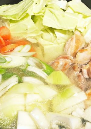 ラーメンのための【鶏白湯スープ鍋】-レシピのメイン写真