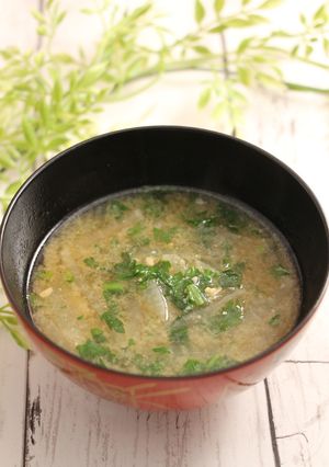春菊と大根のお味噌汁　ごま風味-レシピのメイン写真