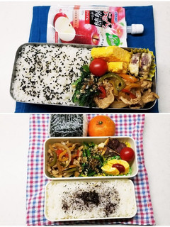豚肉パプリカ炒め弁当(12.3)-レシピのメイン写真