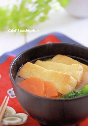 お揚げがメインの節約豪華味噌汁-レシピのメイン写真