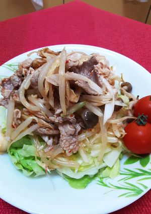 おかずになる豚肉のピリ辛サラダ-レシピのメイン写真