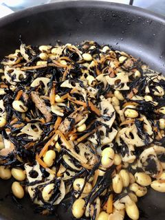 レンコンと大豆入りのひじきの煮物-レシピのメイン写真