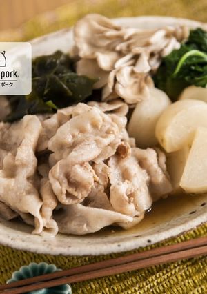 減塩レシピ★豚肉とかぶ、きのこのポン酢煮-レシピのメイン写真