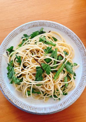 春菊パスタ-レシピのメイン写真