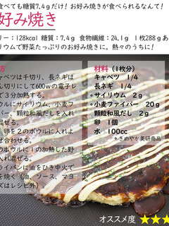 サイリウム小麦ファイバーお好み焼き-レシピのメイン写真