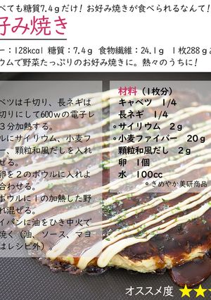 サイリウム小麦ファイバーお好み焼き-レシピのメイン写真