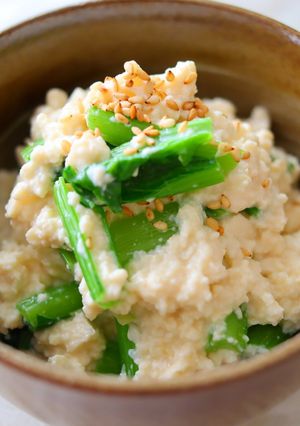 小松菜と豆腐の中華白和え-レシピのメイン写真