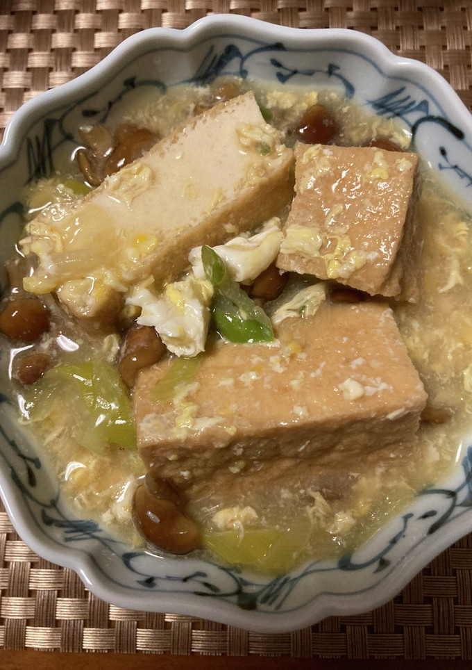 厚揚げとなめこの卵とじ-レシピのメイン写真
