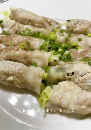 レンジ調理で豚の野菜巻き -レシピのメイン写真