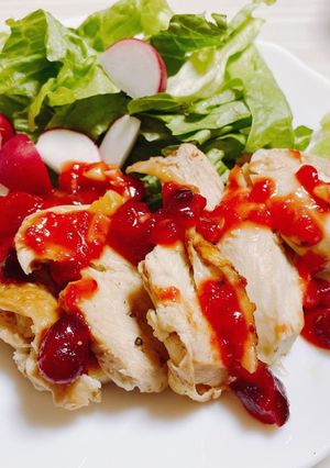 チキンのクランベリーソースかけ-レシピのメイン写真