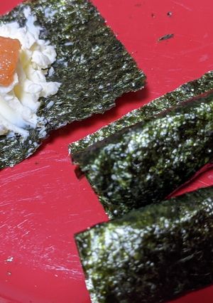 ずぼらおつまみ〜明太クリームチーズ海苔巻-レシピのメイン写真