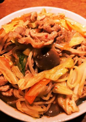 【超簡単】きのこと野菜入り四川風ラーメン-レシピのメイン写真