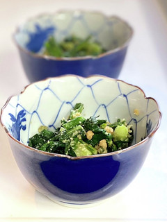 市販の粉末で!簡単な春菊のピーナッツ和え-レシピのメイン写真