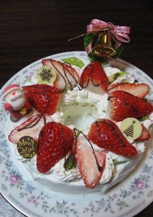 シフォンにお絵描き☆リースケーキ-レシピのメイン写真
