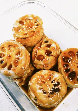 私の蓮根はさみ焼き(オーブン)-レシピのメイン写真