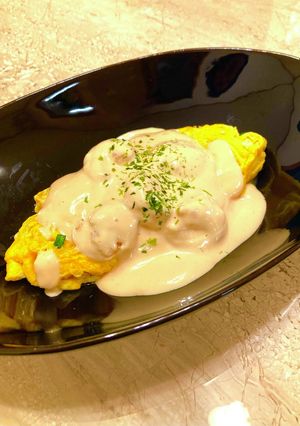ニラオムレツのオーロラソースがけ-レシピのメイン写真
