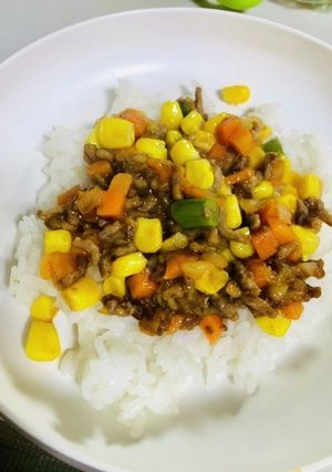 簡単包丁いらずのドライカレー＊子供も-レシピのメイン写真
