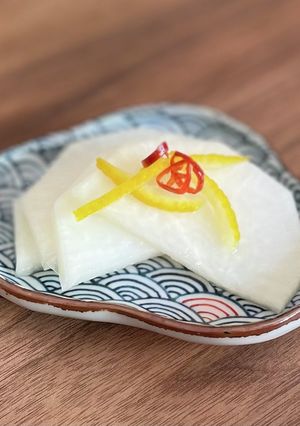 ピリ辛柚子大根の千枚漬け-レシピのメイン写真