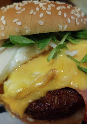 和風照り焼きチェダーﾊﾝﾊﾞｰｶﾞｰ-レシピのメイン写真