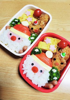 クリスマス☆サンタ&トナカイお弁当☆-レシピのメイン写真