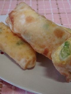 餃子の皮で春巻き風(卵サラダ)-レシピのメイン写真