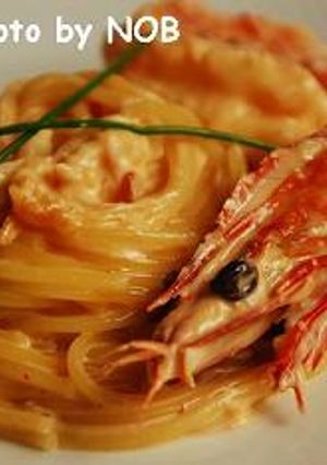 クリスマスのパスタ　エビクリーム-レシピのメイン写真