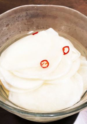 調味料に漬けるだけ【大根の千枚漬け】-レシピのメイン写真