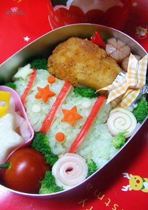 キャラ弁☆クリスマスツリー弁当♪-レシピのメイン写真