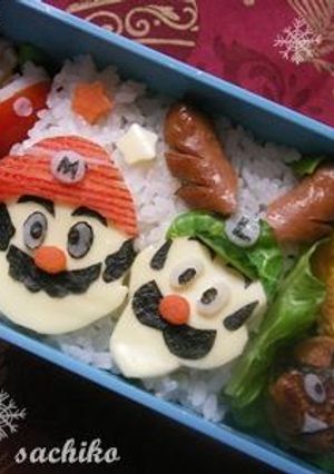 キャラ弁☆クリスマス弁当☆スーパーマリオ-レシピのメイン写真