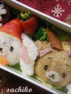 キャラ弁☆クリスマス弁当☆バーニーズ-レシピのメイン写真