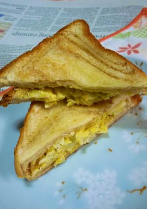 玉子サンド風ホットサンド-レシピのメイン写真