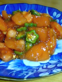 前菜に♪ トマトとオクラの梅おかか-レシピのメイン写真