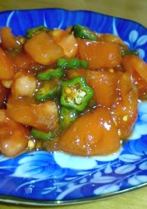 前菜に♪　トマトとオクラの梅おかか-レシピのメイン写真