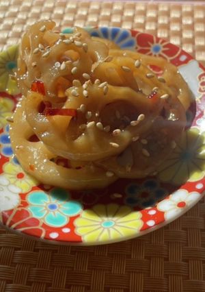 自分メモ#蓮根きんぴら白だしでいいお味！-レシピのメイン写真