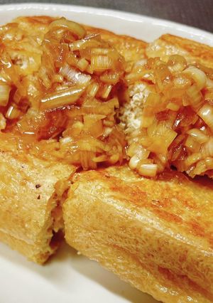ネギしょうゆダレで食べる栃尾の油揚げ-レシピのメイン写真