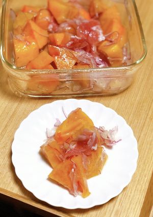 柿と生ハムのマリネ-レシピのメイン写真