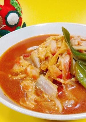 白菜と鶏肉のトマト煮-レシピのメイン写真