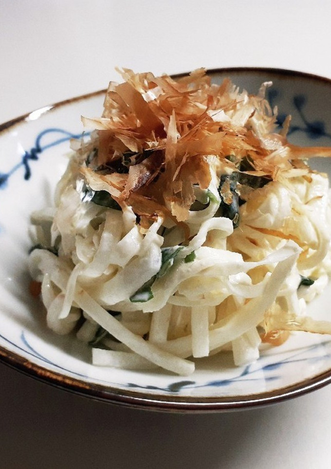 簡単副菜☆大根ワカメの梅マヨわさび和え-レシピのメイン写真