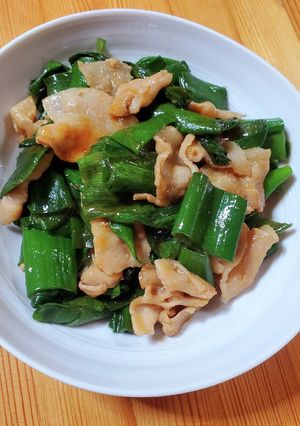 長ネギ青い部分大量消費❢豚肉炒め-レシピのメイン写真