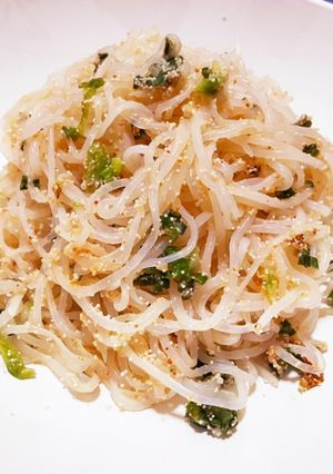 白滝で！明太子パスタ風。ダイエット麺。-レシピのメイン写真