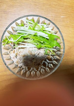 ひきわり納豆とさばのマスカルポーネサラダ-レシピのメイン写真