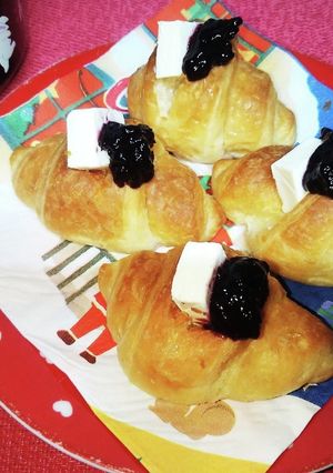 簡単朝食　ミニクロワッサン　アレンジ-レシピのメイン写真