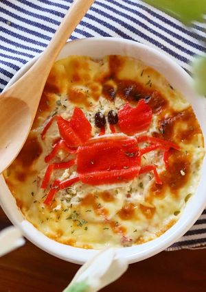 豆腐でヘルシー♡カニカマクリームドリア-レシピのメイン写真