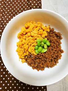 大豆ミートdeヘルシー二色丼♪-レシピのメイン写真