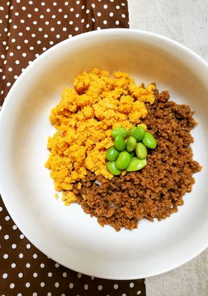 大豆ミートdeヘルシー二色丼♪-レシピのメイン写真