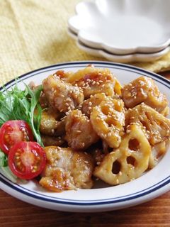☆簡単☆蓮根と鶏肉の甘酢炒め-レシピのメイン写真